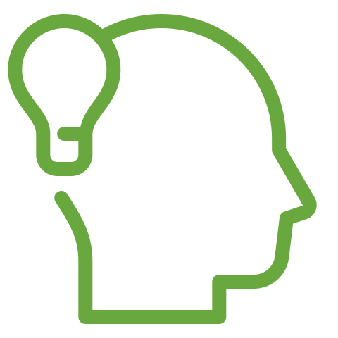 Head and light icon
